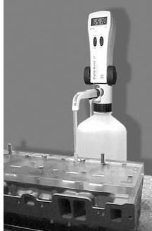 Digital Buret mounted on head